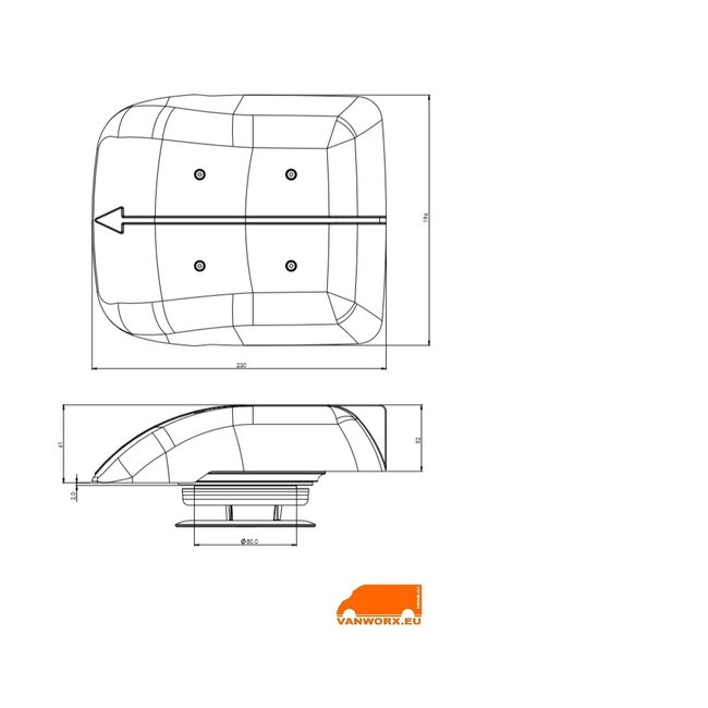 Ventilador de Techo 12 Voltios Winglet - Extracción Compacta para una Calidad de Aire Óptima