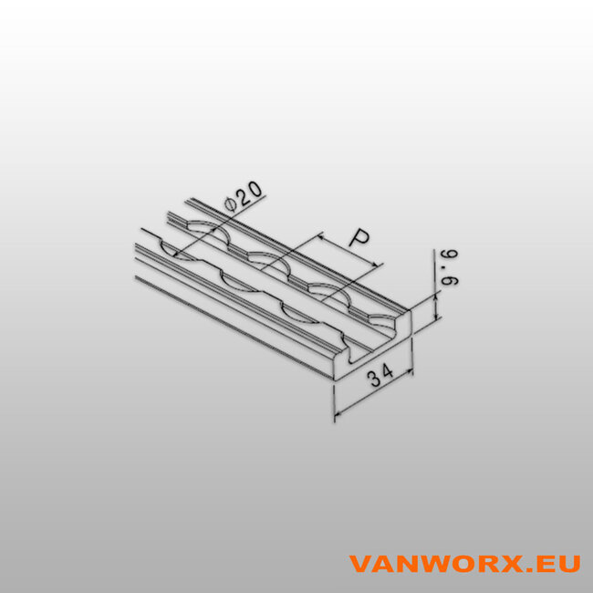 Airline tracks Aluminum light rectangular