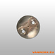 Round anchor plate for airline rails Round anchor plate for airline rails