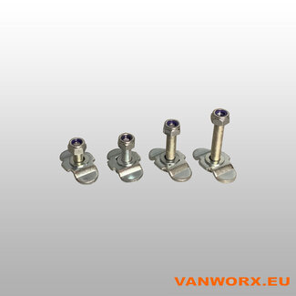 Schroeffitting M8 voor Airline Rails | 200 daN | Vanworx