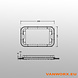 Large roof hatch with manual operation 970x530 mm Large roof hatch with manual operation 970x530 mm