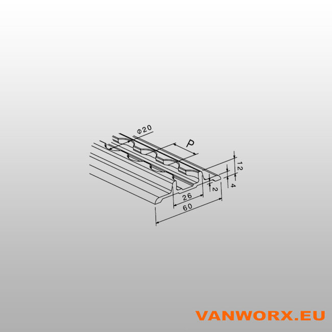 Bindrails Aluminium lijmbaar