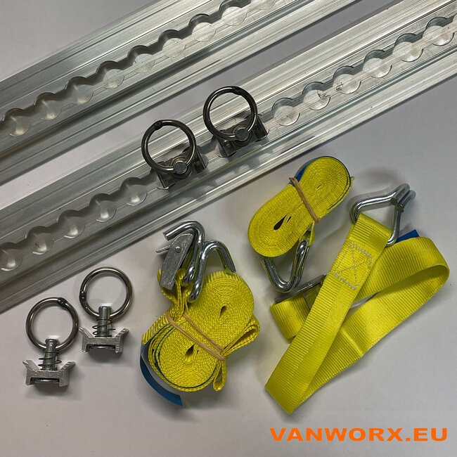 Kit Complet Rails d'Arrimage en Aluminium (2x 670 mm)