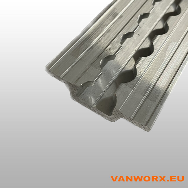 Airline tracks with flange at the top