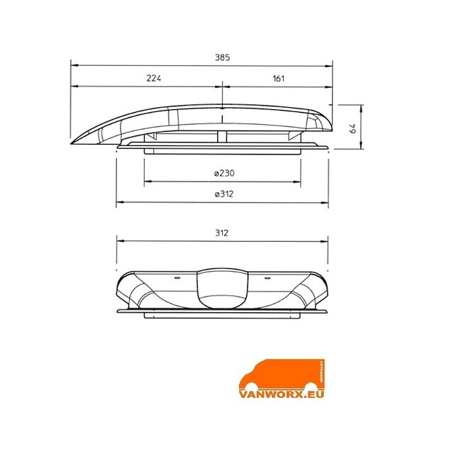 Dakventilator LeMans 24 Volt BASICS | Excl. extra's