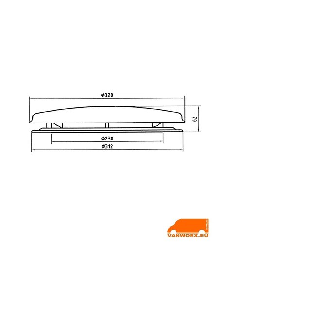G&C Round 12V Roof Ventilation BASIC - Essential Ventilation for Your Vehicle