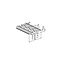 Jeu de rail d'arrimage en aluminium avec bride en haut 2x 670 mm