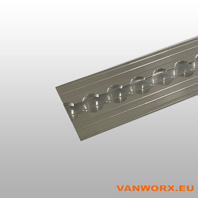 Juego de carriles de unión de aluminio con brida superior a 2x 670 mm