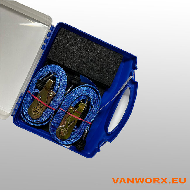 Case with tension strap 25 x 3000 mm - The smart blue