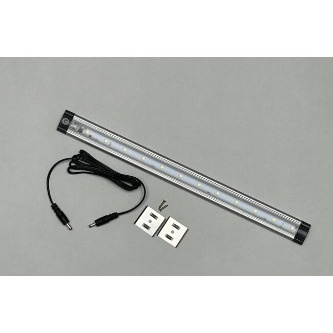 Kompakt und Hell: Flache LED-Leiste mit Schalter (300 mm)