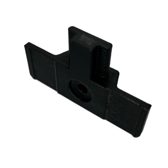 End pieces for Airline rails with flange at the top