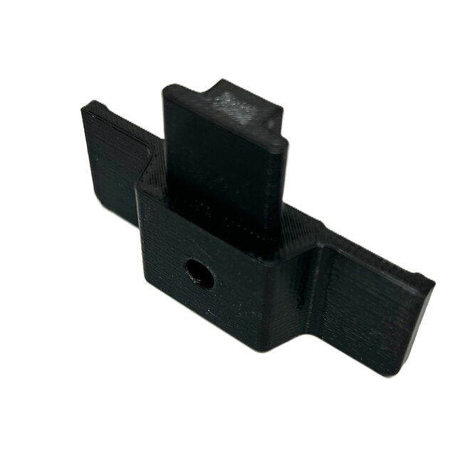 End pieces for Airline rails with flange at the top