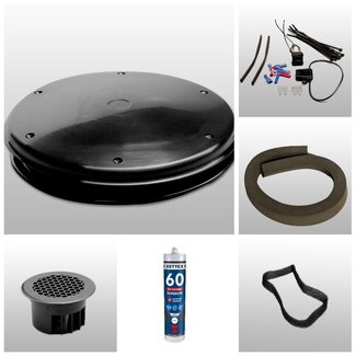 Kit completo de ventilación de techo para ventilador de techo redondo de 12 voltios