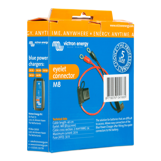 Victron M8 eyelet connector voor IP65