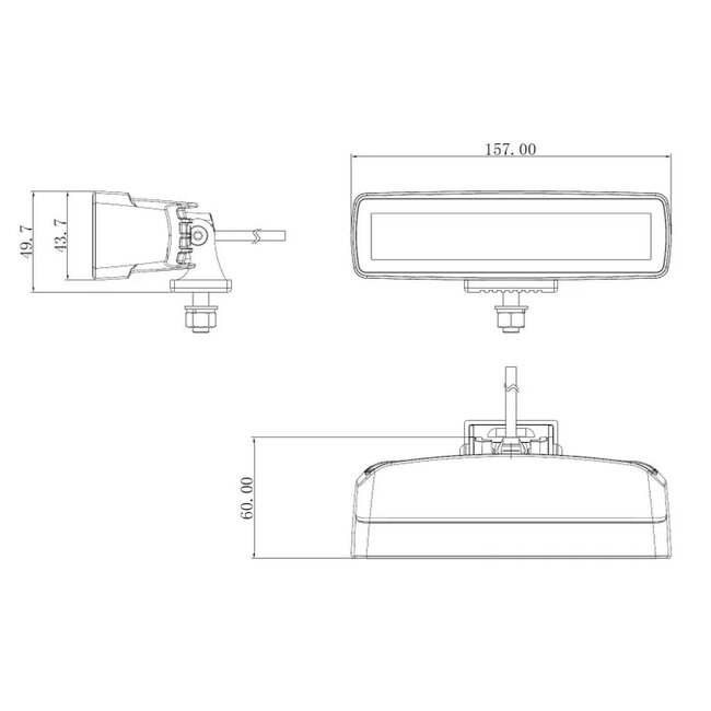 Lámpara de trabajo Onix  WF-3027 - Distribución eficiente de la luz para una iluminación de trabajo óptima