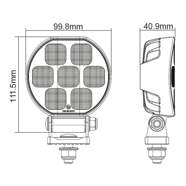 Lámpara de trabajo Apex WR-3151R - Distribución eficiente de la luz para una iluminación de trabajo óptima