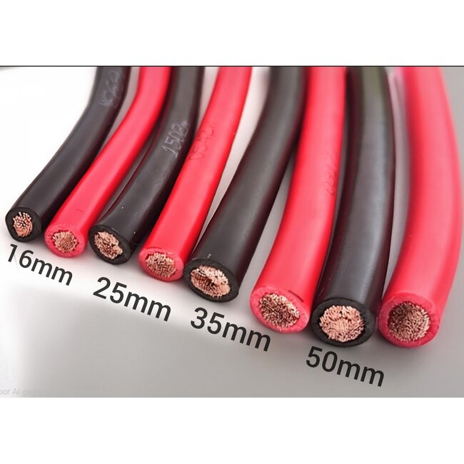 Cable de batería 16 mm² - Muy flexible con cubierta de PVC sólido