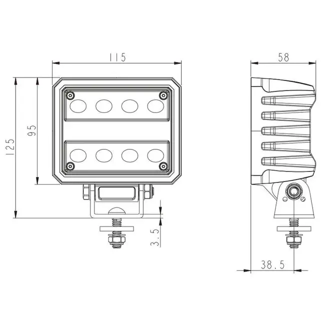 Arbeitsleuchte Optimus WF-4041  - Effiziente Lichtverteilung für optimale Arbeitsbeleuchtung