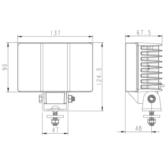 Arbeitsleuchte Edge WF-6056  - Effiziente Lichtverteilung für optimale Arbeitsbeleuchtung