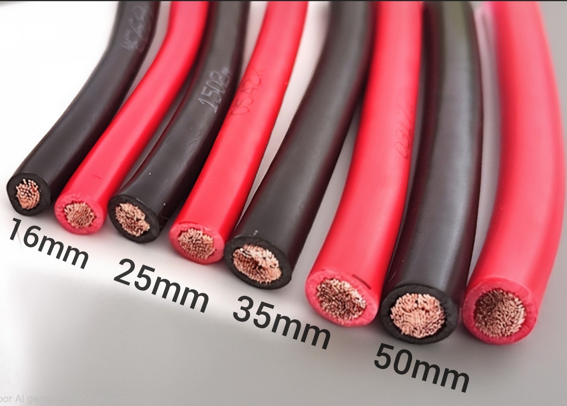 Battery Cable Red/Black - 16mm² to 70mm² - Per 50 cm Custom Length