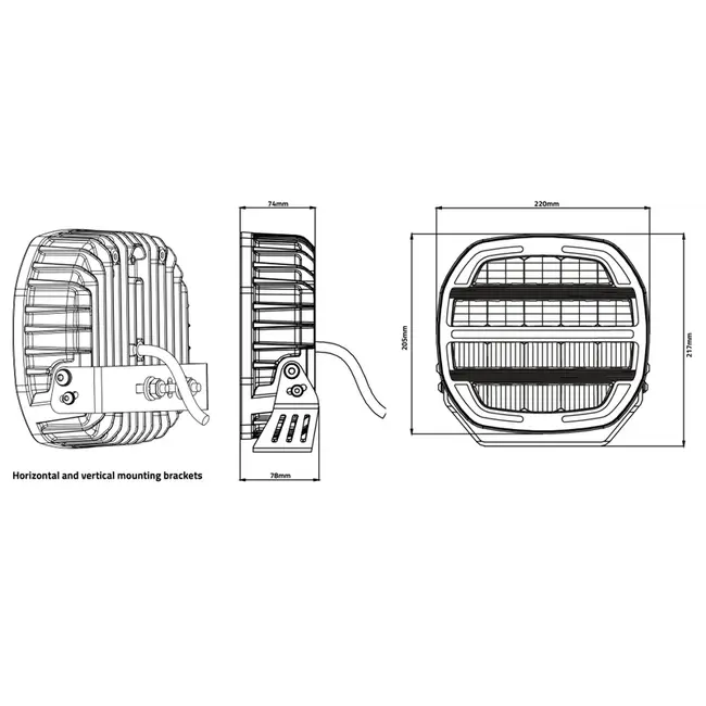 Phantom Series LED-Fernscheinwerfer Darklook weiß WD-16016W
