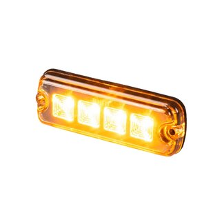 LED R10 Flitser 4-LED amber 12-24v 200cm kabel