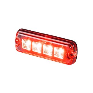 LED R10 Flitser 6-LED rood 12-24v 200cm kabel