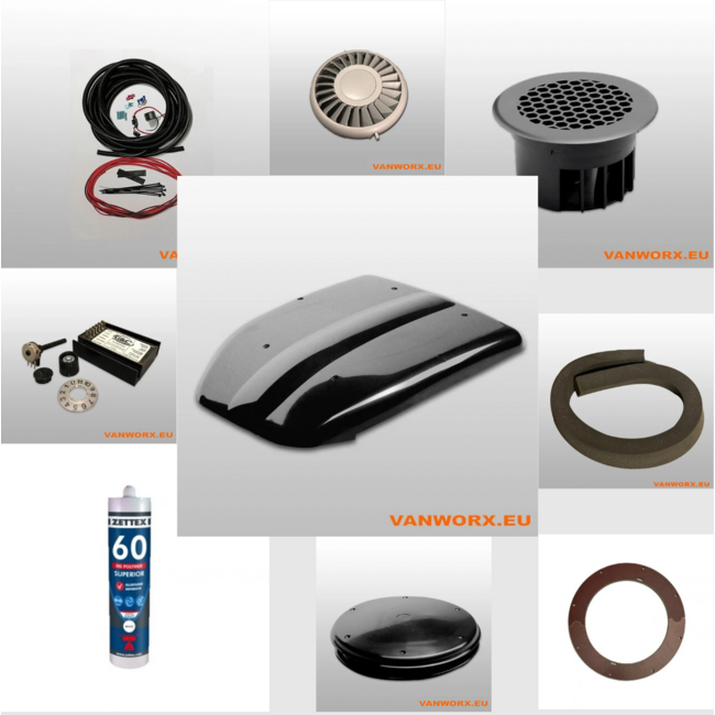 Ventilateur de toit électrique | Ensemble de ventilateur de toit LeMans 12V Premium