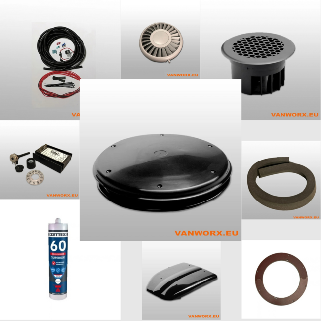 Electric Roof Fan | Round Roof Ventilator 12V Premium Set