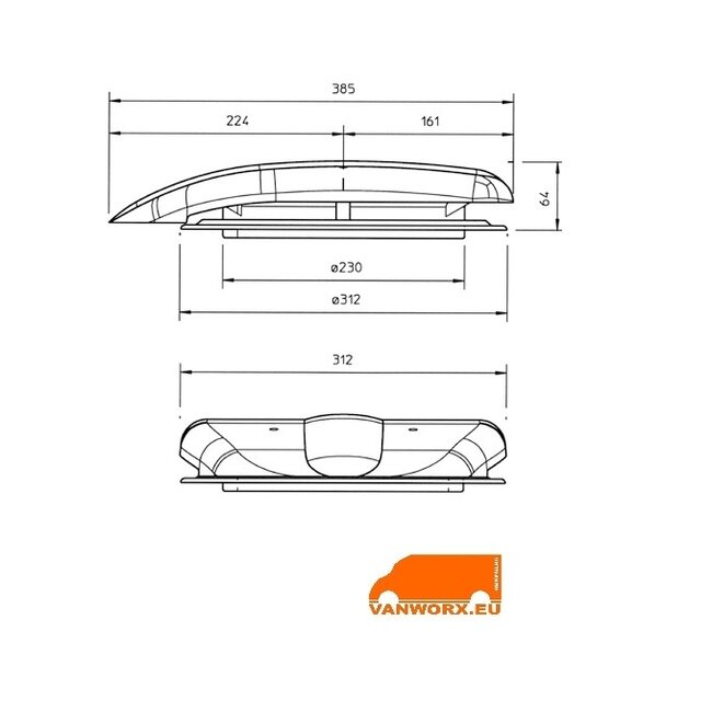 Ventilateur de toit LeMans 12 Volt DE BASE | Hors extras