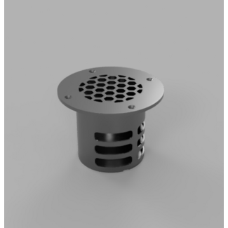 Rejilla de ventilación de suelo acero inoxidable Ø 80 mm