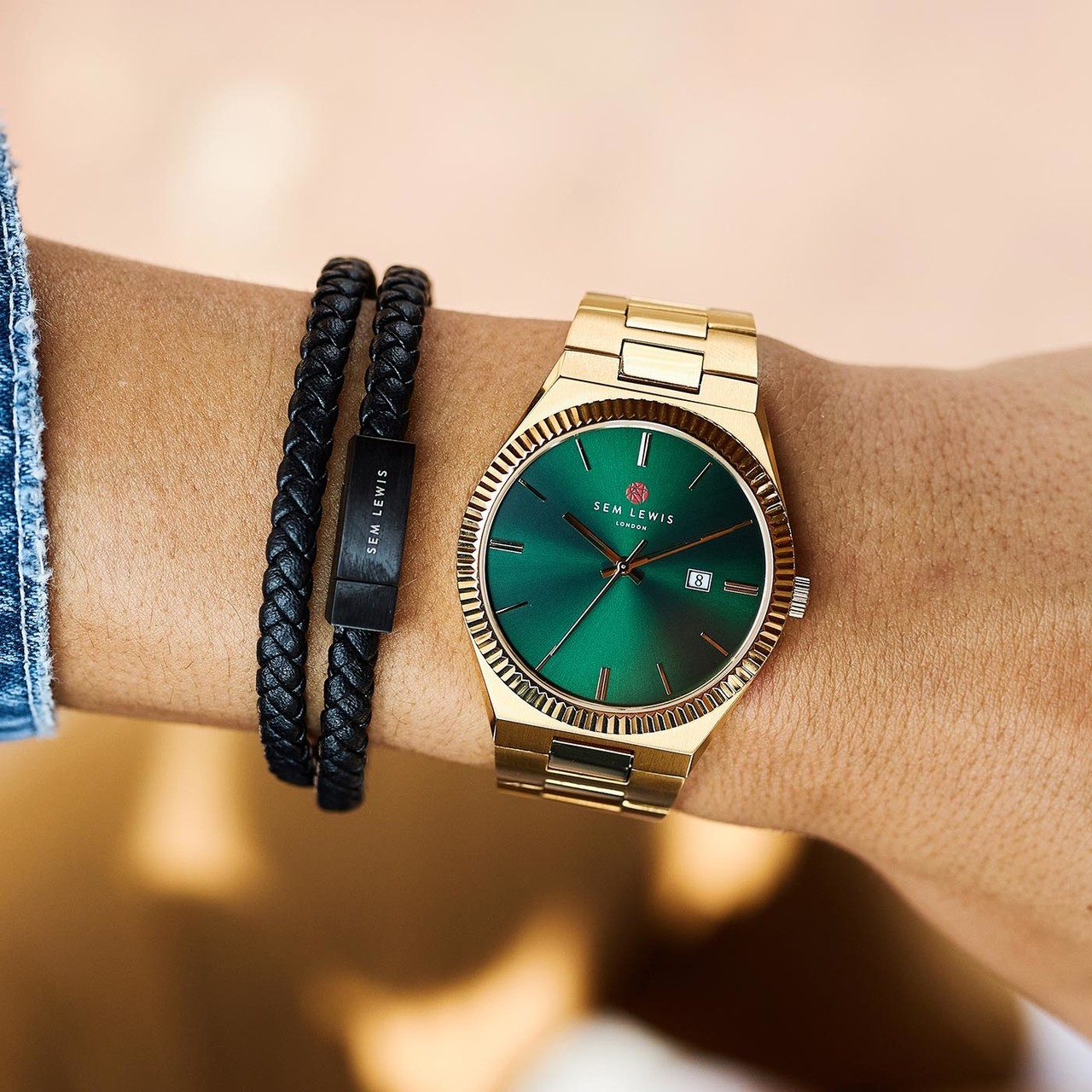 Sem Lewis Aldgate orologi color oro e verde
