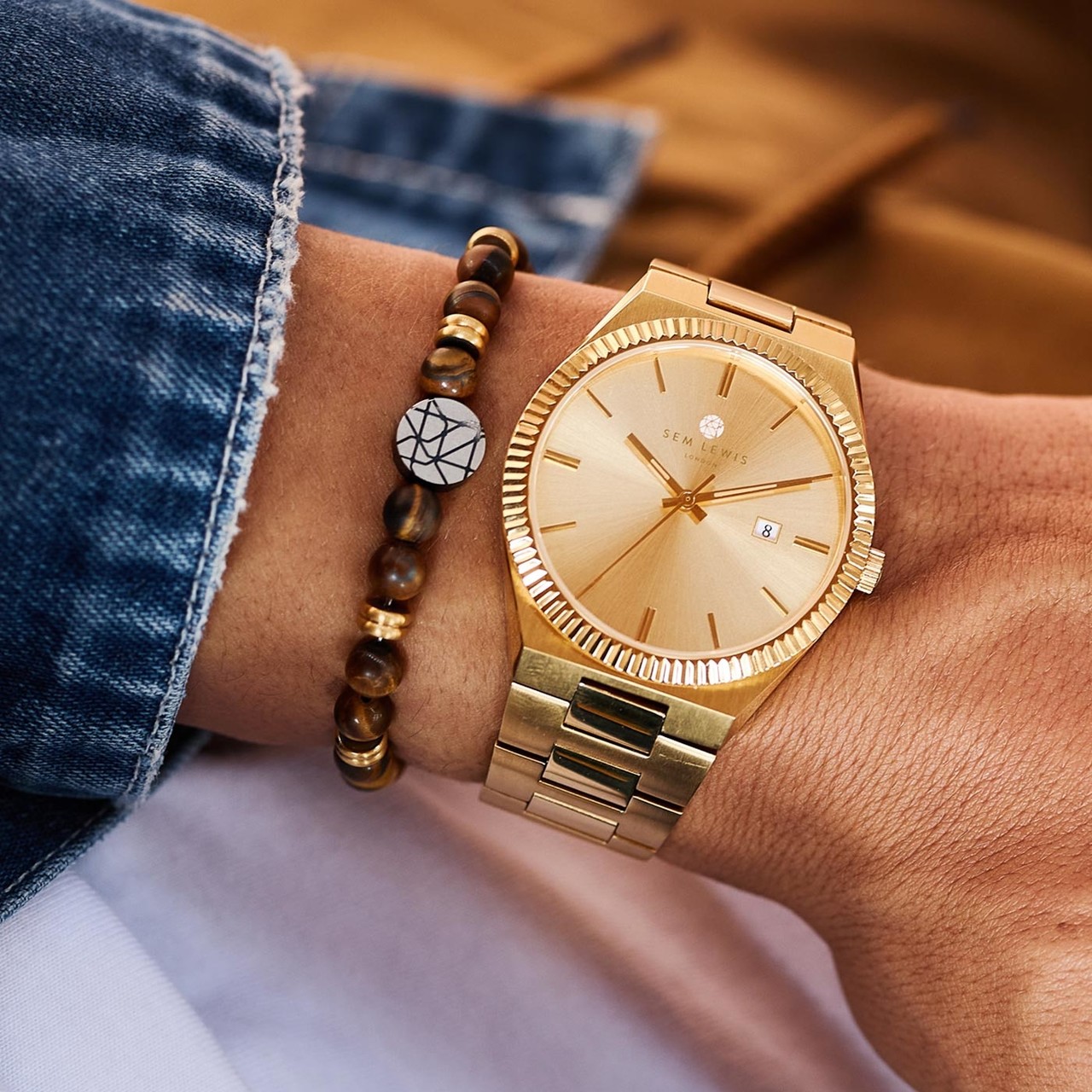 Metropolitan Aldgate horloge goudkleurig