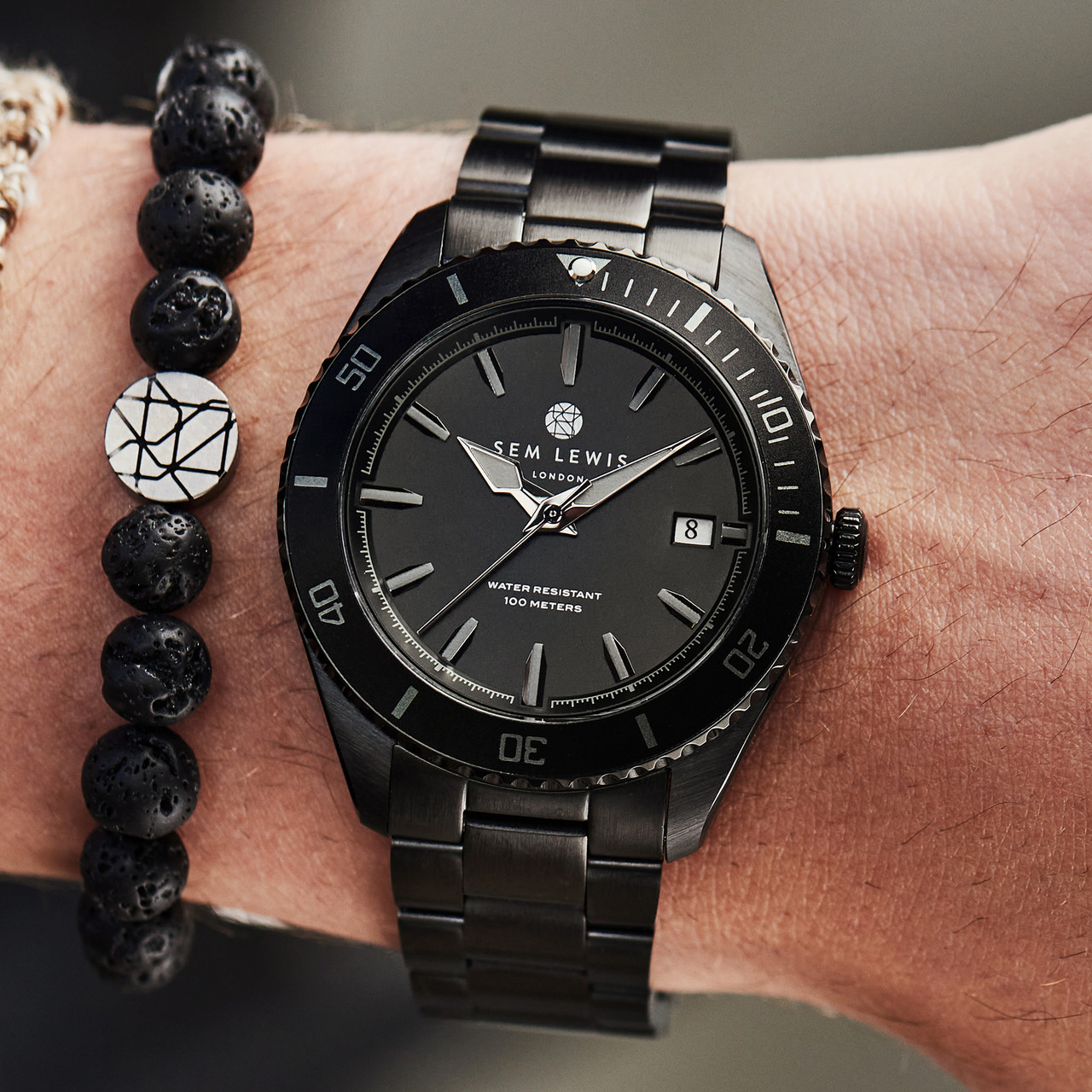 Lundy Island Diver horloge Zwart/Zilver