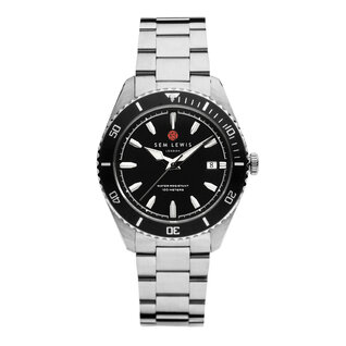 Sem Lewis Lundy Island Diver orologi color argento e nero