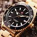 Sem Lewis Lundy Island Diver Uhr goldfarben und schwarz