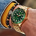 Sem Lewis Lundy Island Diver Uhr goldfarben und grün