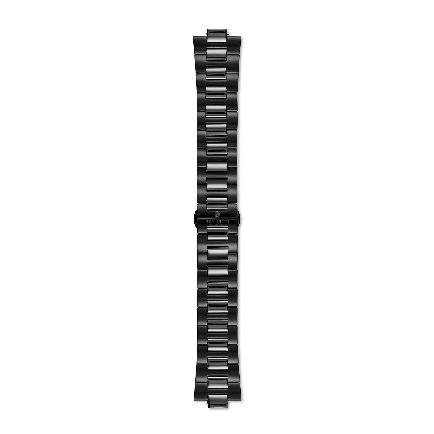 Aldgate East stalen horlogeband 24mm zwart