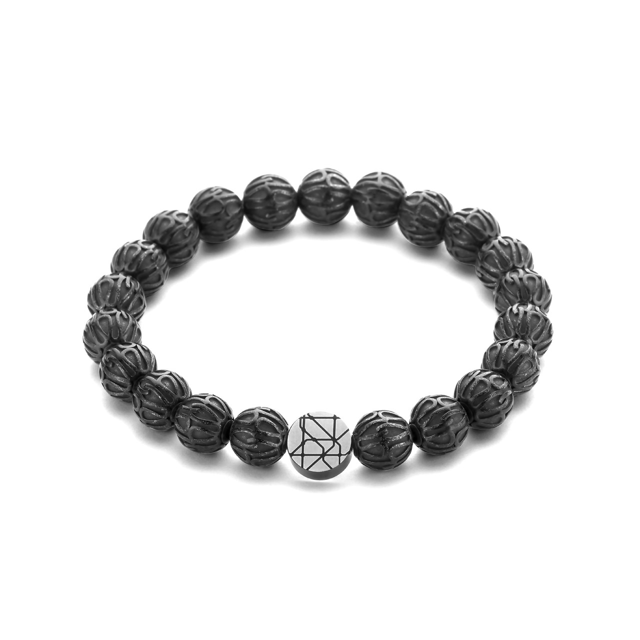 Sem Lewis - beaded bracelet gunmetal SL320029