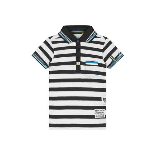 Quapi Quapi baby jongens polo t-shirt Blaze Dark Grey Stripe