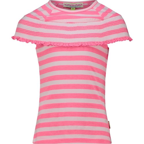 Vingino Vingino meiden t-shirt Hinkse Neon Pink Vingino Vingino meiden t-shirt Hinkse Neon Pink