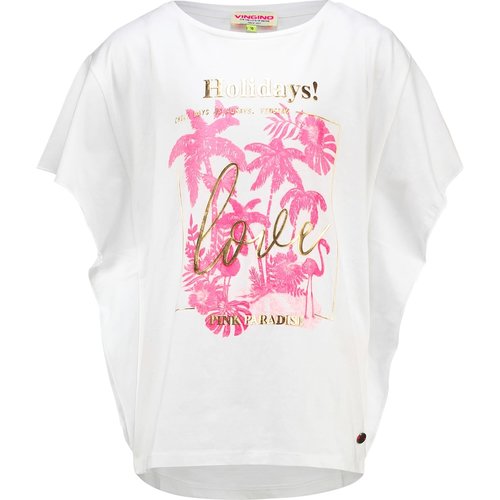 Vingino Vingino meiden t-shirt Hanoeska Real White Vingino Vingino meiden t-shirt Hanoeska Real White