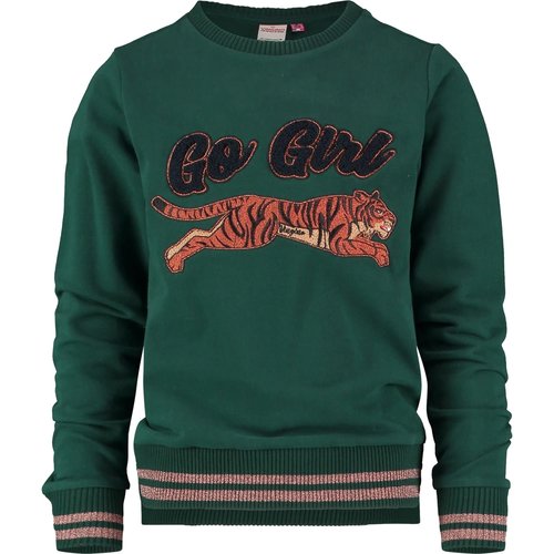 Vingino Vingino meiden sweater Nevalie Deep Green Vingino Vingino meiden sweater Nevalie Deep Green