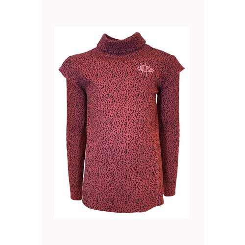 Topitm Topitm meiden rib shirt Arlette Leopard Ketchup Topitm Topitm meiden rib shirt Arlette Leopard Ketchup