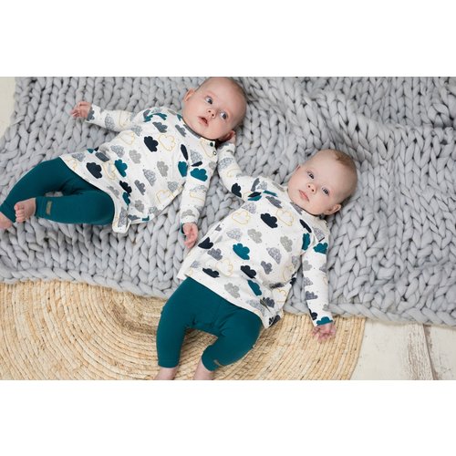 Bampidano Bampidano newborn baby meisjes legging Anne Clouds Petrol