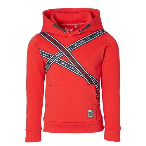 Quapi Quapi jongens hoodie Denny True Red Quapi Quapi jongens hoodie Denny True Red