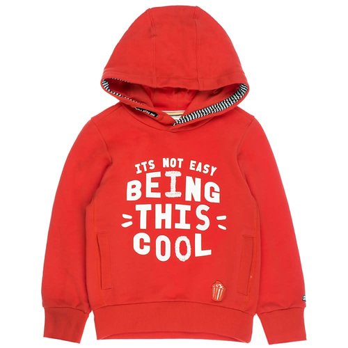 Sturdy Sturdy jongens hoodie being this cool Rood Sturdy Sturdy jongens hoodie being this cool Rood