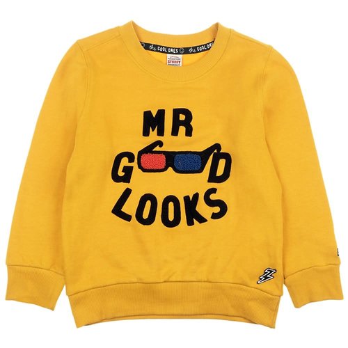 Sturdy Sturdy jongens sweater mr.good looks Geel Sturdy Sturdy jongens sweater mr.good looks Geel