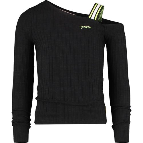 Vingino Vingino meiden shirt Jarieke Deep Black Vingino Vingino meiden shirt Jarieke Deep Black