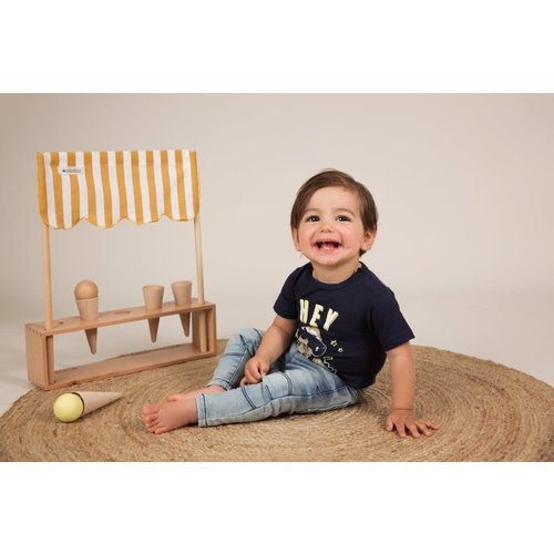 Dirkje Dirkje baby jongens t-shirt DUDE navy